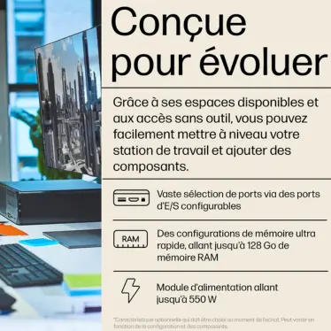 HP Z2 G9 SFF - Intel® Core™ i7 14700 - NVIDIA® T400 (4 Go) - 16 Go DDR5 - SSD 512 Go - Windows 11 Pro – Image 4