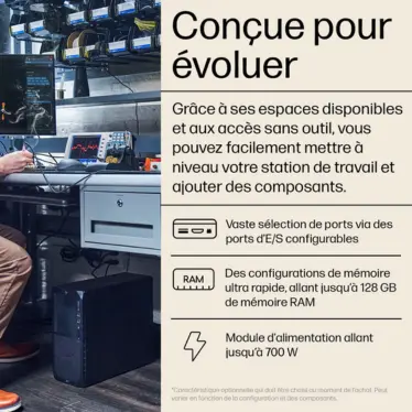 HP Z2 G9 Tour - Intel® Core™ i7 14700K - NVIDIA® Quadro® T1000 (4 Go) - 16 Go DDR5 - SSD 512 Go - Windows 11 Pro – Image 5