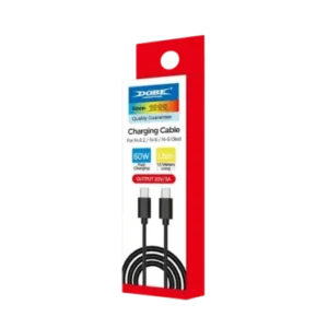 Câble de charge USB-C vers USB-C - DOBE TNS-5166 - Compatibilité Switch 2 / PS5 - Noir