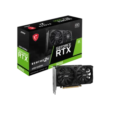 MSI GeForce RTX 3050 VENTUS 2X E 6G OC - 6 Go GDDR6 - HDMI 2.1 / DisplayPort 1.4a