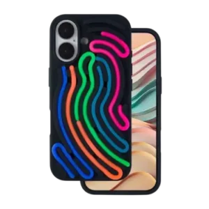 Coque Silicone iPhone 16 - ARTLINE 3D Noir