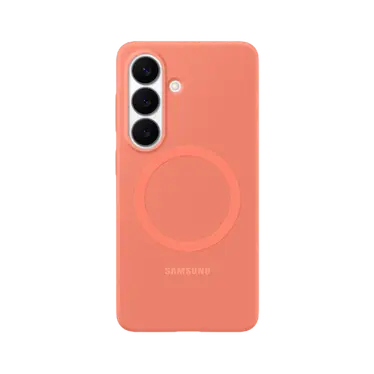 Samsung - Coque en silicone magnétique pour Galaxy S26 - Corail