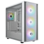 Cooler Master MasterBox 600 White - Boîtier ATX avec 3 ventilateurs 140 mm ARGB