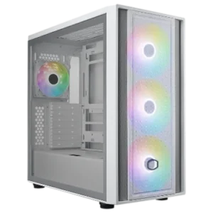 Cooler Master MasterBox 600 White - Boîtier ATX avec 3 ventilateurs 140 mm ARGB