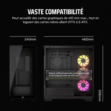Corsair iCUE LINK 3500X RGB Mid-Tower Black - Verre trempé / USB-C / E-ATX – Image 7