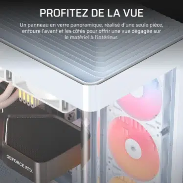 Corsair FRAME 4500X RS-R ARGB Blanc - Verre panoramique / USB-C / Mid-Tower – Image 3