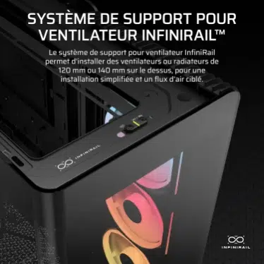 Corsair FRAME 4500X LX-R RGB LINK Noir - Verre panoramique / USB-C / Mid-Tower – Image 6