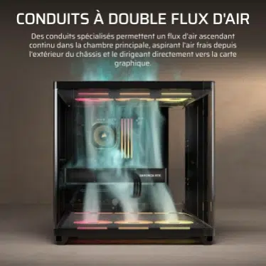 Corsair AIR 5400 LX-R RGB LINK Mid-Tower Black - Verre trempé / USB-C / E-ATX – Image 4