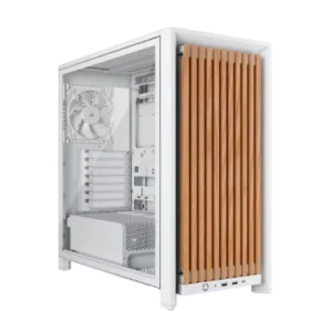 Corsair FRAME 4000D WOOD RS boîtier PC moyen-tour Blanc Chêne - Verre trempé et 4 ventilateurs PWM