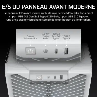 Corsair 3200D RS ARGB boîtier PC moyen-tour Blanc - Verre trempé et 3 ventilateurs ARGB – Image 10