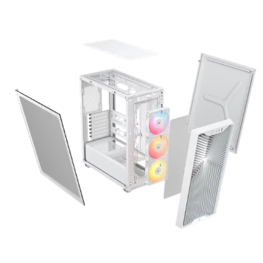 Corsair 3200D RS ARGB boîtier PC moyen-tour Blanc - Verre trempé et 3 ventilateurs ARGB – Image 3