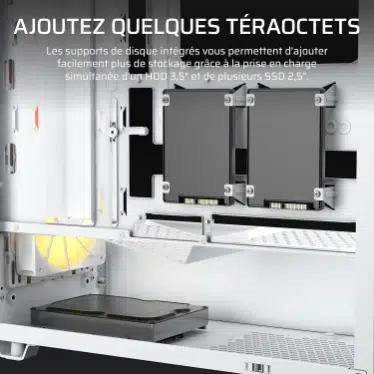 Corsair 3200D RS ARGB boîtier PC moyen-tour Blanc - Verre trempé et 3 ventilateurs ARGB – Image 9