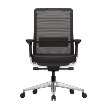 Ofinto Active chaise ergonomique Premium - Accoudoirs 4D - Soutien Lombaire - Aluminium noir