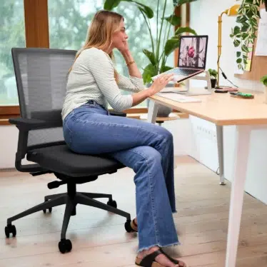 Ofinto Active chaise ergonomique Premium - Accoudoirs 4D - Soutien Lombaire - Noir mat – Image 5