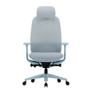 Ofinto Cloud chaise ergonomique Bleue avec accoudoirs + appui-tête