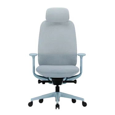 Ofinto Cloud chaise ergonomique Bleue avec accoudoirs + appui-tête