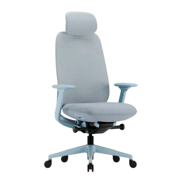 Ofinto Cloud chaise ergonomique Bleue avec accoudoirs + appui-tête – Image 3