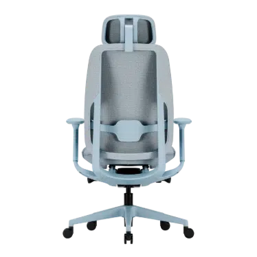 Ofinto Cloud chaise ergonomique Bleue avec accoudoirs + appui-tête – Image 4