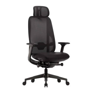 Ofinto Cloud chaise ergonomique Noire avec accoudoirs + appui-tête – Image 2