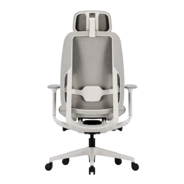 Ofinto Cloud chaise ergonomique Blanche avec accoudoirs + appui-tête – Image 4