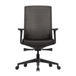 Ofinto Ergo chaise ergonomique Noire avec accoudoirs - Soutien lombaire réglable