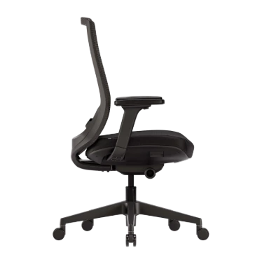 Ofinto Ergo chaise ergonomique Noire avec accoudoirs - Soutien lombaire réglable – Image 3