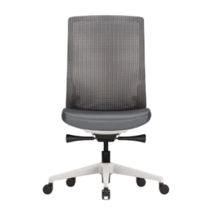 Ofinto Ergo chaise ergonomique Blanche sans accoudoirs - Soutien lombaire réglable