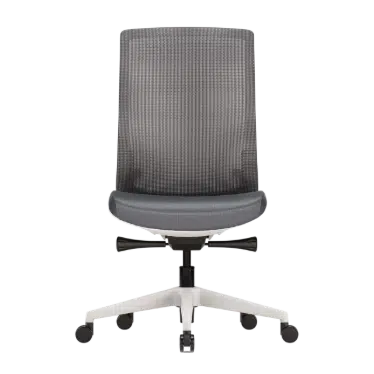 Ofinto Ergo chaise ergonomique Blanche sans accoudoirs - Soutien lombaire réglable