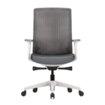 Ofinto Ergo chaise ergonomique Blanche avec accoudoirs - Soutien lombaire réglable