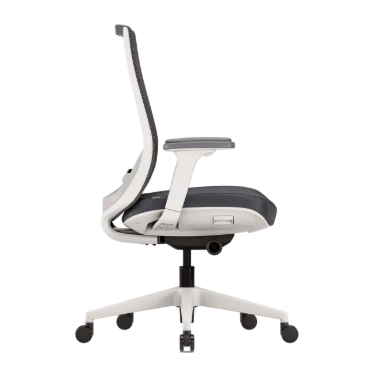 Ofinto Ergo chaise ergonomique Blanche avec accoudoirs - Soutien lombaire réglable – Image 3