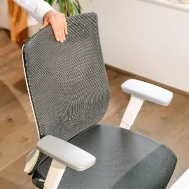 Ofinto Ergo chaise ergonomique Blanche sans accoudoirs - Soutien lombaire réglable – Image 6