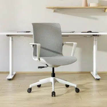 Ofinto Flex Office chaise ergonomique Blanche avec accoudoirs - Design moderne – Image 5