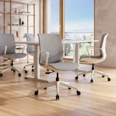 Ofinto Flex Office chaise ergonomique Blanche avec accoudoirs - Design moderne – Image 6