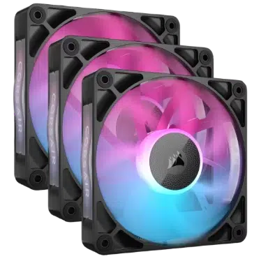 Corsair iCUE LINK RX120 RGB Triple Fan Kit - 3x Ventilateurs 120 mm PWM RGB Noir