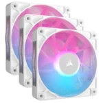 Corsair iCUE LINK RX120 RGB kit 3 ventilateurs PWM 120 mm Blanc avec contrôleur iCUE LINK