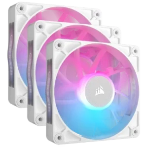 Corsair iCUE LINK RX120 RGB kit 3 ventilateurs PWM 120 mm Blanc avec contrôleur iCUE LINK