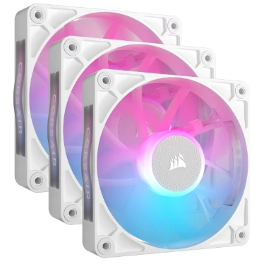 Corsair iCUE LINK RX120 RGB kit 3 ventilateurs PWM 120 mm Blanc avec contrôleur iCUE LINK