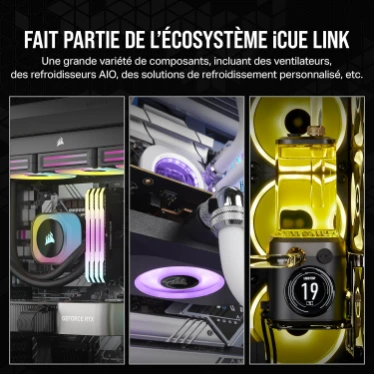 Corsair iCUE LINK RX120 RGB kit 3 ventilateurs PWM 120 mm Blanc avec contrôleur iCUE LINK – Image 8