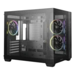 DeepCool CG330 3F boîtier PC Micro-ATX Noir - Verre trempé et 3 ventilateurs inclus