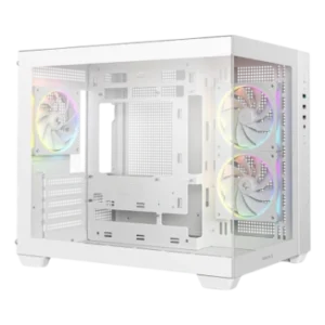 DeepCool CG330 3F White boîtier PC Micro-ATX Blanc - Verre trempé et 3 ventilateurs inclus