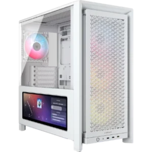 CORSAIR FRAME 4000D LCD RS ARGB Premium Blanc - Écran tactile 14,5" et 4 ventilateurs ARGB