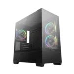 DeepCool CG380 3F Boîtier PC Micro-ATX Noir avec verre trempé et USB-C