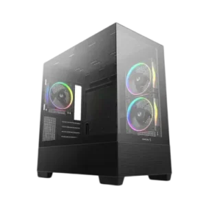 DeepCool CG380 3F Boîtier PC Micro-ATX Noir avec verre trempé et USB-C