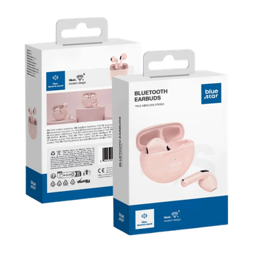 Blue Star TX3 Écouteurs True Wireless Bluetooth 5.3 Rose – Image 7
