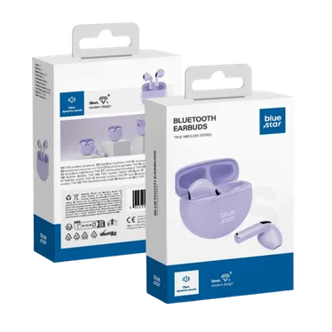Blue Star TX3 Écouteurs True Wireless Bluetooth 5.3 Lavande – Image 7