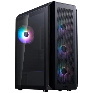 ADATA XPG VALOR AIR PLUS Boîtier PC Moyen Tour ATX Verre trempé Noir