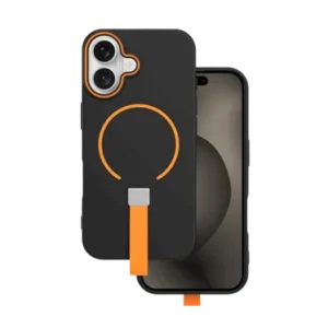 Coque LOOP STRAP MAG pour iPhone 17 / iPhone 18 avec sangle et MagSafe Noir