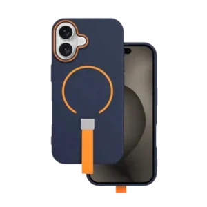 Coque LOOP STRAP MAG pour iPhone 17 / iPhone 18 avec sangle et MagSafe Bleu marine