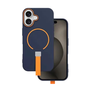 Coque LOOP STRAP MAG pour iPhone 17 / iPhone 18 avec sangle et MagSafe Bleu marine