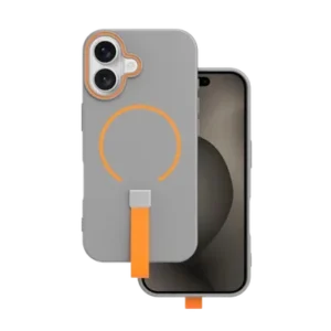Coque LOOP STRAP MAG pour iPhone 17 / iPhone 18 avec sangle et MagSafe Gris